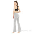 Pantalones de yoga bootcut negros para mujer